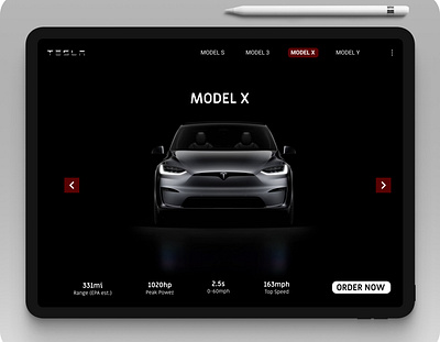 Tesla's Landing page (Model X) automobile branding design landing page tesla ui visuals website