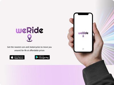 weRide - A ride-hailing app app cab services case study design ui ux visuals