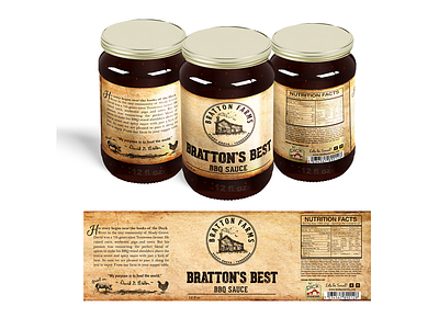 Bratton's Best bbq sauce label product
