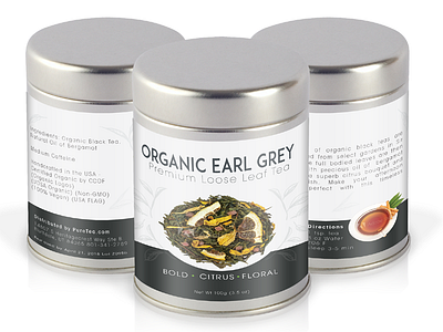 Tea label design tea
