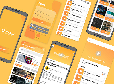 UI/UX Sinaww Apps apps branding ecourse graphic design learning learningapps ui uiux ux