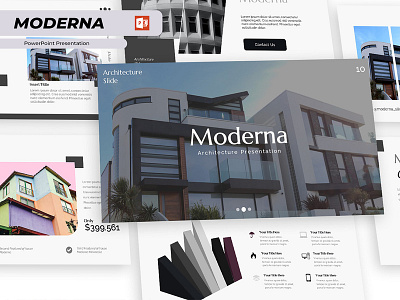 Moderna - Architectures PowerPoint Presentation Template architecture building business business plan concept contract power point template