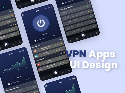 VPN Apps - UI Design Uplabs Challenge challenge figma minimalist modern simple uiux uplabs user experience user interface vpn