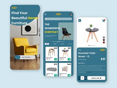 IKEA Apps Redesign Challenge - User Interface IKEA Apps android apps challenge clean furniture ikea minimalist modern simple ui kits uiux