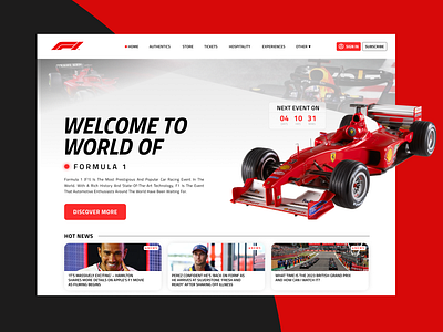 Formula 1 Website Redesign Challenge apps car ui formula1 race ui ui website uiux user interface website design