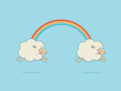 Rainbow Sheep cloud kid rainbow sheep