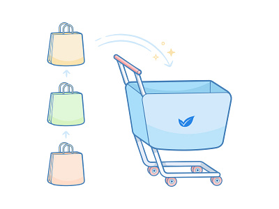 Shopping cart bags cart market sale shop shopping shopping cart
