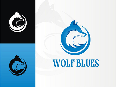 Wolf Blues Logo branding design icon logo vector
