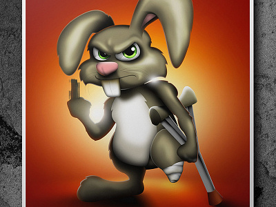 The Rabbit Who Lost His Good Luck Charm bunny rabbit character design digital illustration digital painting photoshop