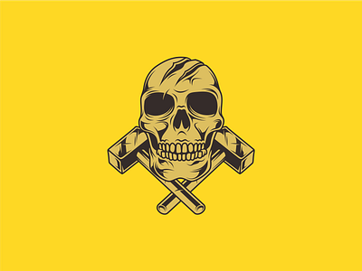 Skull and Cross Hammer Logo