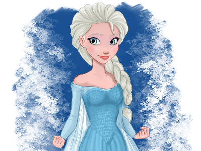 Elsa | Painting art cartoon cristoeuf digitalpainting disney drawing elsa frozen girl illustration painting princess