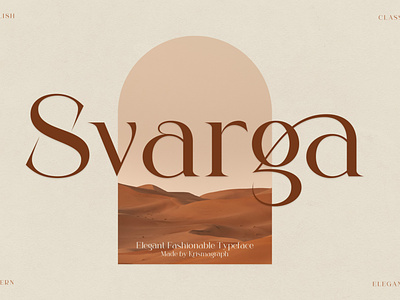 Svarga - Free Elegant Serif Font branding