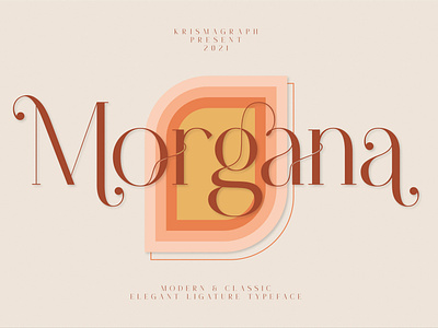 Morgana | Elegant Ligature Typeface branding minimal font modern serif social media