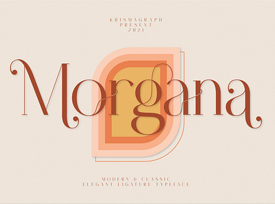 Morgana | Elegant Ligature Typeface branding minimal font modern serif social media