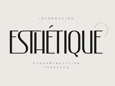 Esthetique - Elegant & Stylish Display Font greek minimal font san serif social media