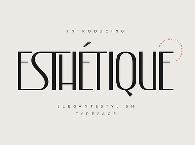 Esthetique - Elegant & Stylish Display Font greek minimal font san serif social media