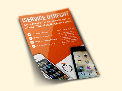 Iservice flyer design apple design flyer ipad iphone iservice orange
