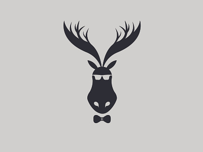 Gangster moose animal gangster logo moose simple