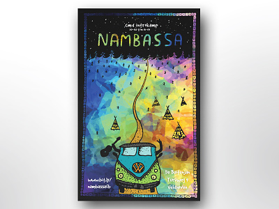 Nambassa Flyer camp cmd color festival flyer hippie intro nambassa van