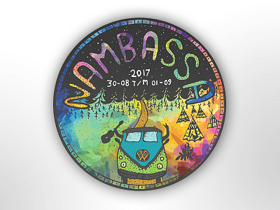 Nambassa Sticker camp color design festival hippy introduction nambassa sticker