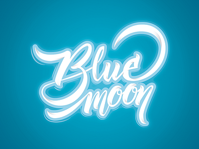 Blue moon brushpen customtype desing handlettering lettering scrip typo typography