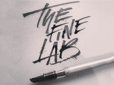 The fine Lab calligraphic customtype design font lettering