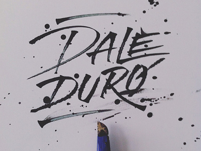 Dale Duro experimental stroke design inspiration font lettering. handmade
