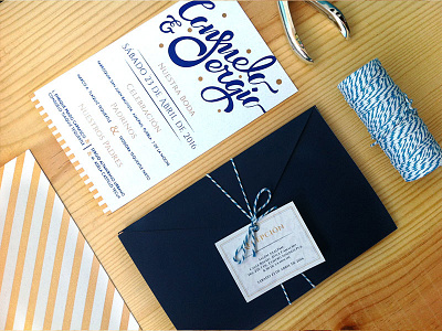Consuelo & Sergio custom handtype invitation lettering type weeding