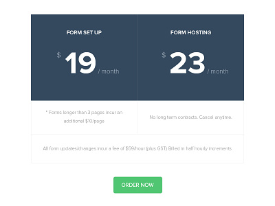 Pricing Table button form home page order pricing table startup subscription table