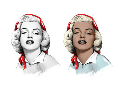 Marilyn Monroe concept sketch art character concept illustration monroe portrait sketch ussr