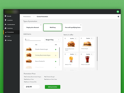 Fast Food CMS UI backend clean cms dashboard fast food food interface sketch ui user