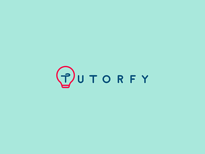 Tutorfy brand design education knowledge light light blue light box light bulb logo project school startup logo t tutor tutorial tutoring