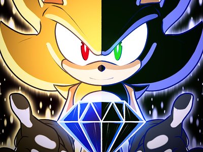 Dark Sonic - Drawing  Sonic fan art, Sonic, Sonic and shadow