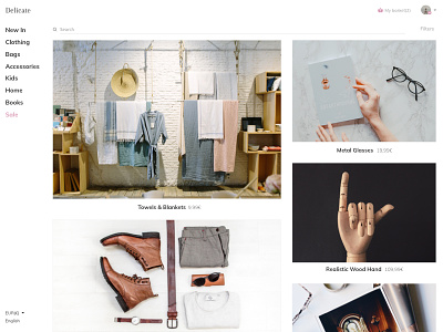 Delicate design online shopping ui ux