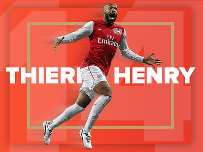 Thierry Henry arsenal concept design football henry hero poster red soccer sport type ui