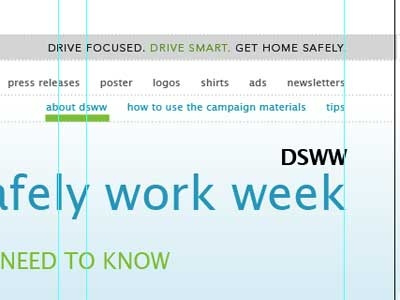 Dsww Peek blue grid illustrator web design