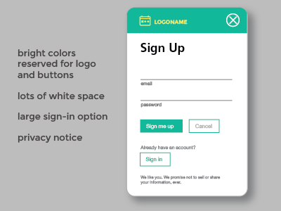 Signup 001 dailyui signup ui