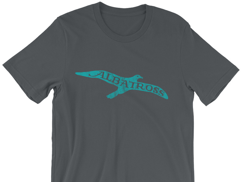 Albatross graphic t-shirt teal bird albatross shirt t-shirt