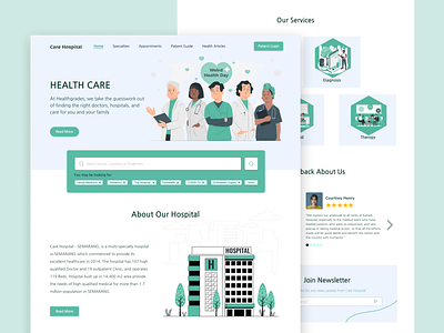 Homepage Hospital Web Design graphic design hospital ui ui design uiux web design