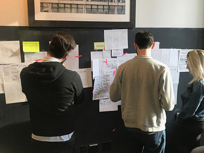 Design Team Sprint brainstorm design sprint design team ideation post its sprint ux