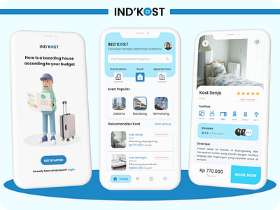IND'KOST Apps Mobile accommodation apartement boarding house college family home hotels house indekos indonesia kontrakan kost lodge mobile mobile apps rental student travel trip ui