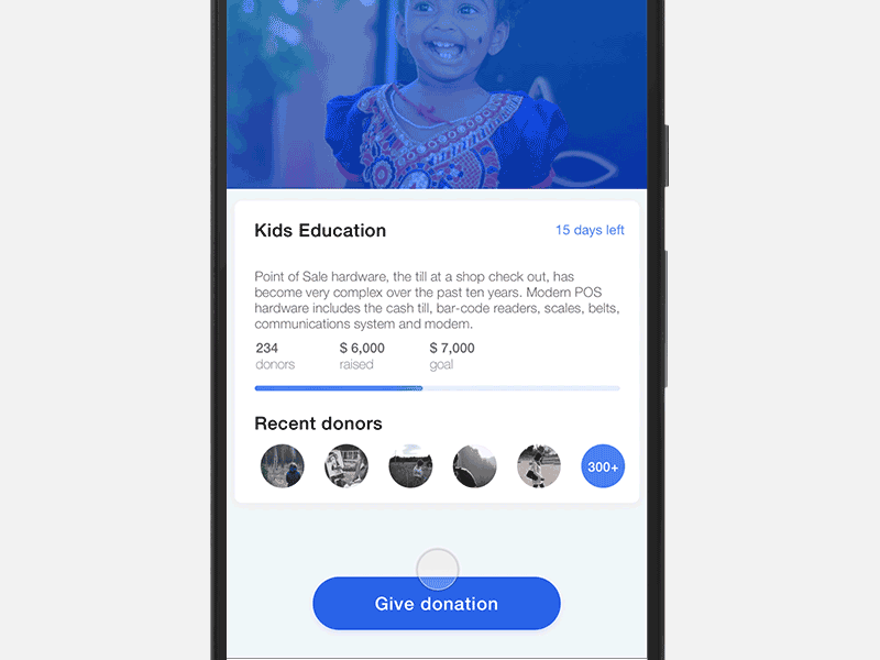 Charity App - Payment flow app card charity creditcard donation education flow gif ios johnyvino money payment