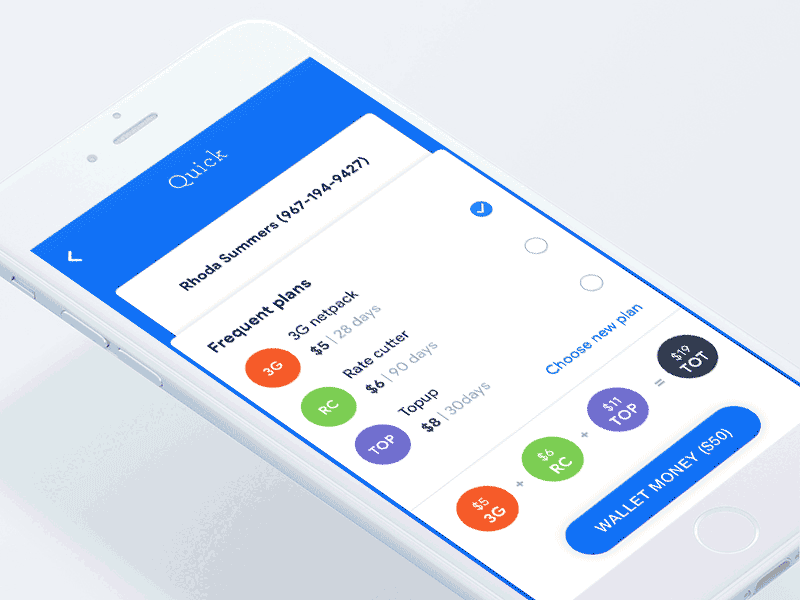 Multi-recharge - One click google inbox ios johnyvino material multi payment redesign topup ui ux