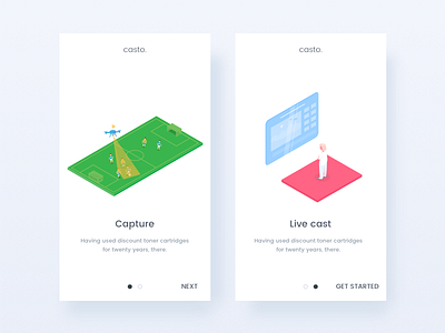 Casto - Broadcast you match base broadcast cdn data drone football illustration isometric modern network ui ux