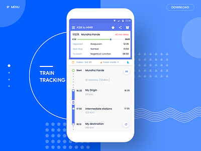 Landing page- Train tracking