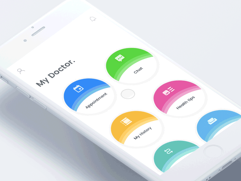 AI powered - My doctor app johnyvino interface experience user ui medical iphone ios emergency doctor design app