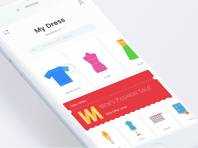 My dress creator app accessories android buy clean dress gif interaction ios johnyvino principle ui ux