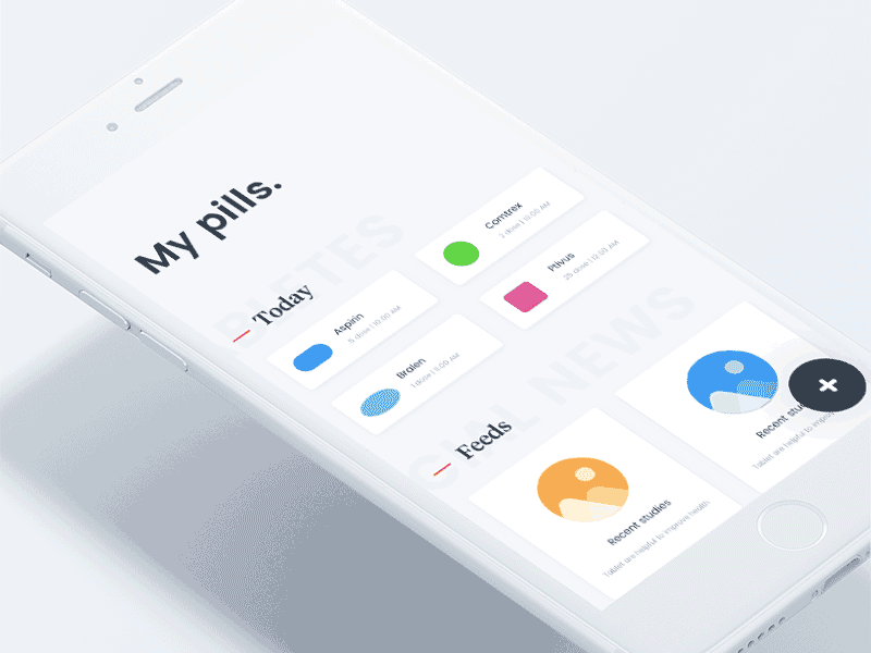 My Pill Reminder App animation doctor f johnyvino gif health pills principle reminder therapy ui ux