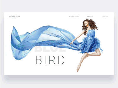 My Fashion - Feather animation experience fashion interaction johnyvino product shop store ui ux view web website