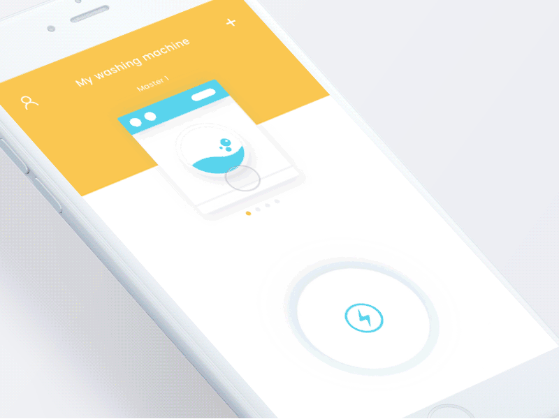 My washing machine animation app cart cleanwashing flat ios iphone johnyvino laundry machineing process shopping
